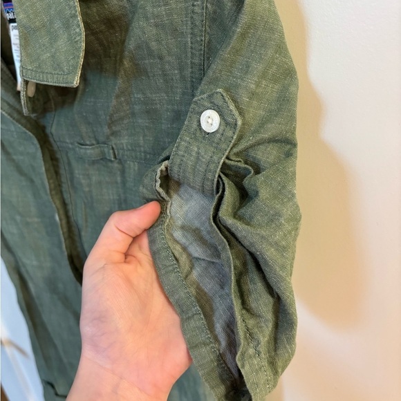 Patagonia Green Button-Up Cotton Dress - Picture 3 of 6